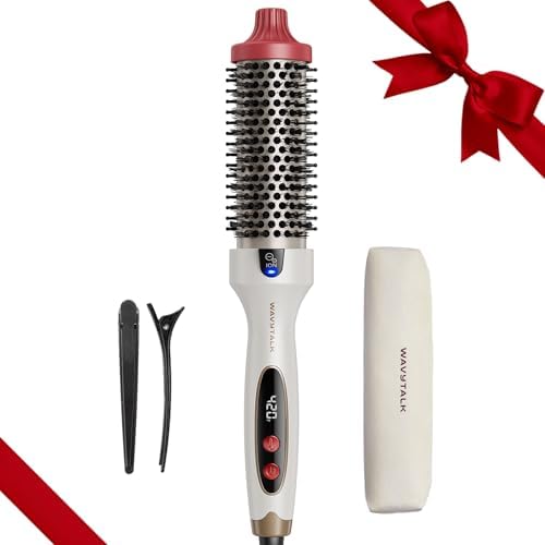 1.5 Inch Heated Round Brush with Ionic Technology and 5 Heat Settings for Blowout Look