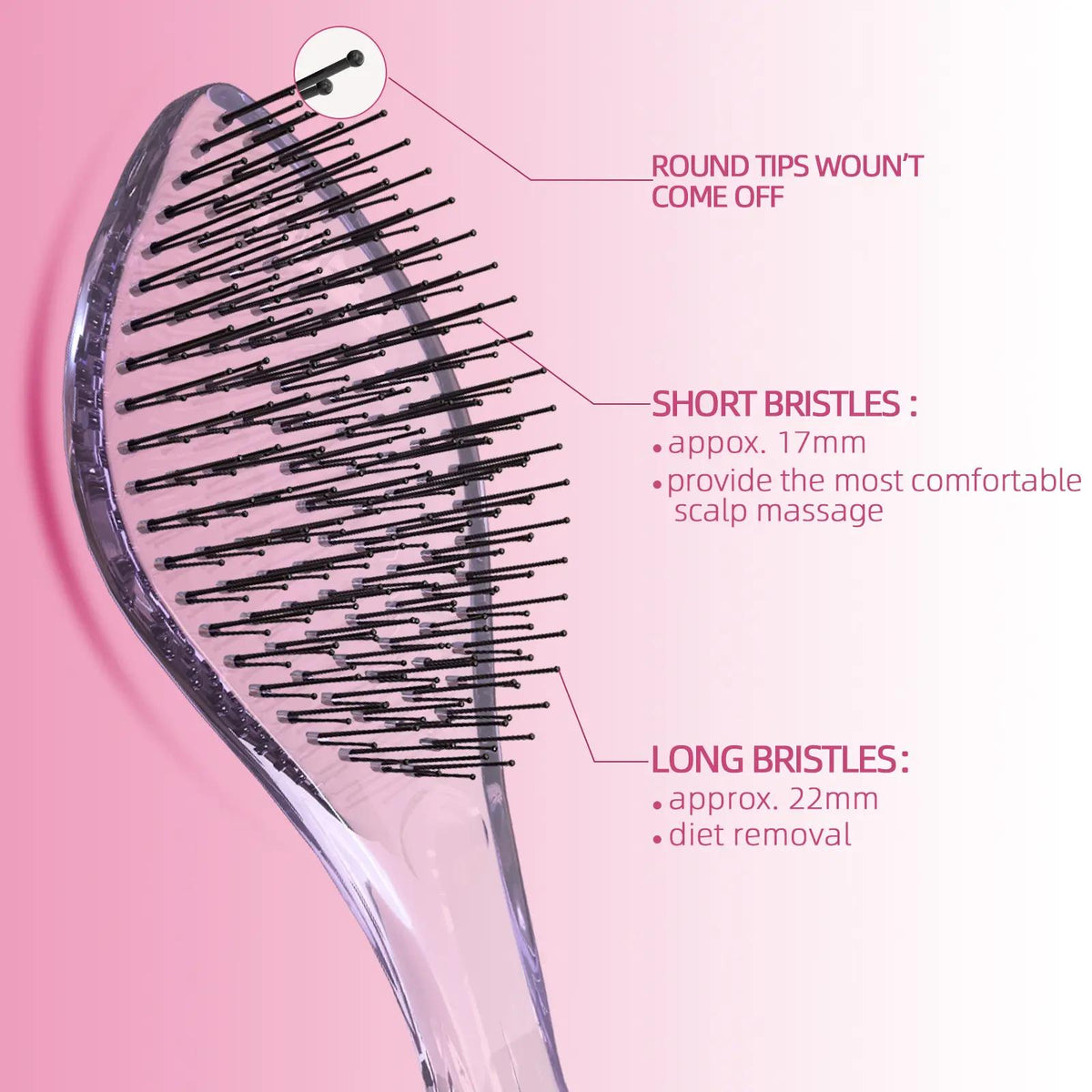 Professional Detangling Brush - High-Quality Scalp Comb for All Hair Types, Wet and Dry Use