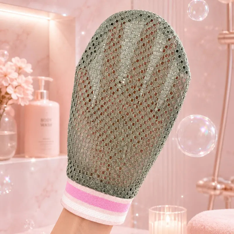 Gentle Exfoliating Body Gloves - Dual Color Shower Scrub Set for Smooth Skin