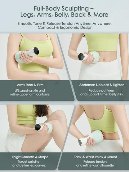 Handheld Sciatica Massager for Nerve & Hip Pain Relief with Red Light, Heat, and Vibration