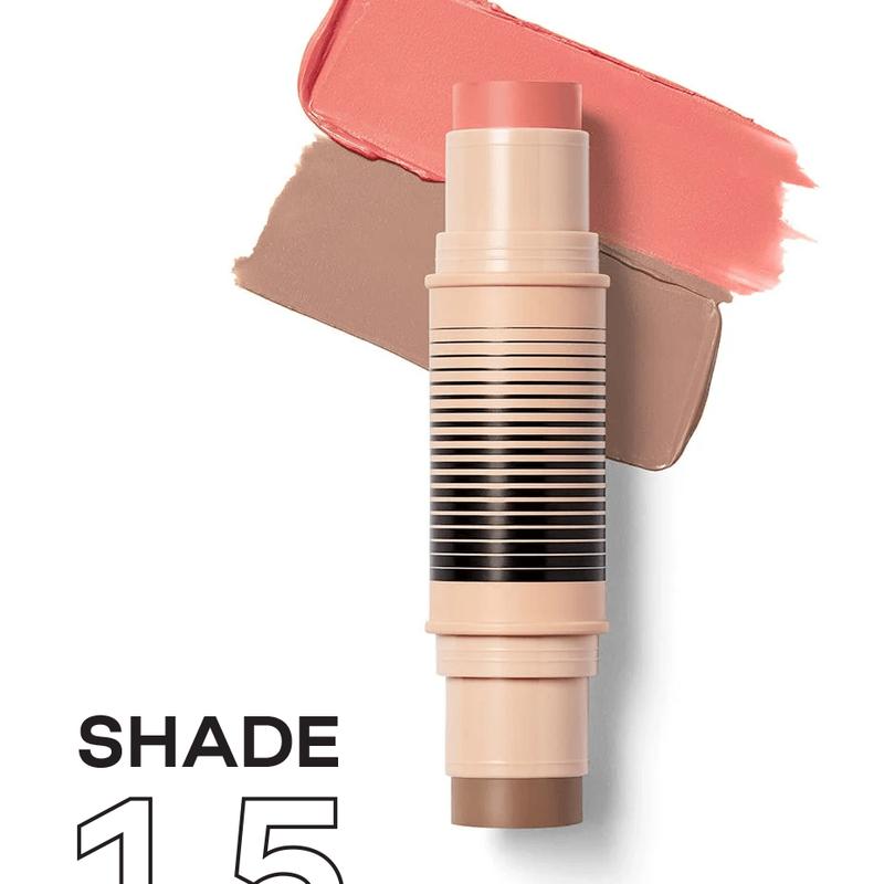 Award-Winning Blush and Bronzer Makeup Stick, Easy-to-Blend Dual-Ended Cosmetics for Flawless Glow