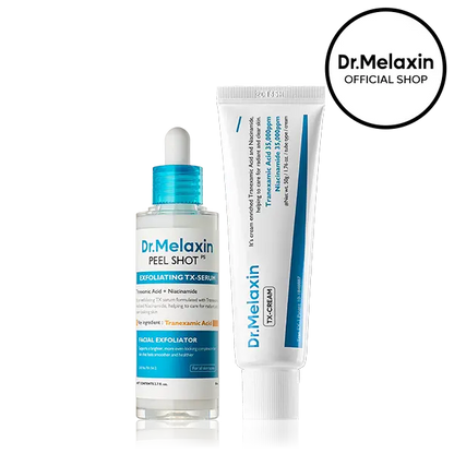 Dark Spot & Uneven Tone Peel Shot TX Duo, Exfoliating Serum & TX Cream with Tranexamic Acid