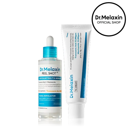 Dark Spot & Uneven Tone Peel Shot TX Duo, Exfoliating Serum & TX Cream with Tranexamic Acid