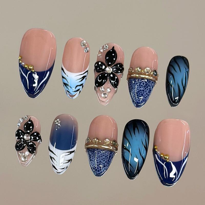 Autumn Spice Collection - 100% Handcrafted 3D Press-On Nails, Reusable Salon-Quality Gel Luxury