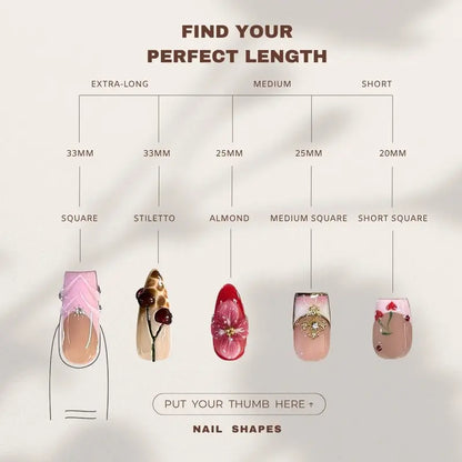 Autumn Spice Collection - 100% Handcrafted 3D Press-On Nails, Reusable Salon-Quality Gel Luxury
