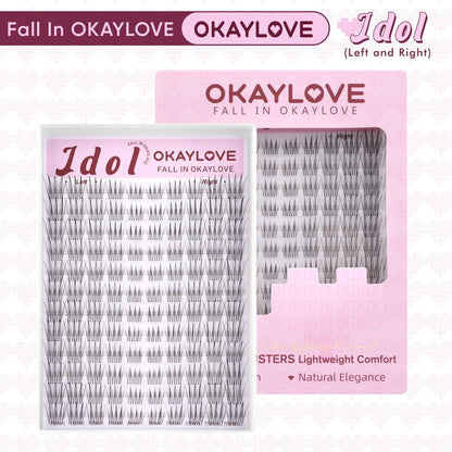 Brown Idol Lash Clusters Kit - D Curl Wispy Extension Kit for Natural DIY Makeup