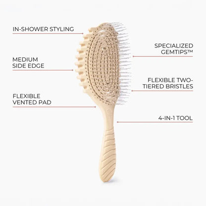 Professional Detangling and Defining Hair Brush for Curls and Waves, Styling Tool for Enhanced Texture