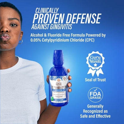 Therapeutic Anti-Gingivitis Oral Rinse with 0.05% CPC for Healthy Gums - 16 oz