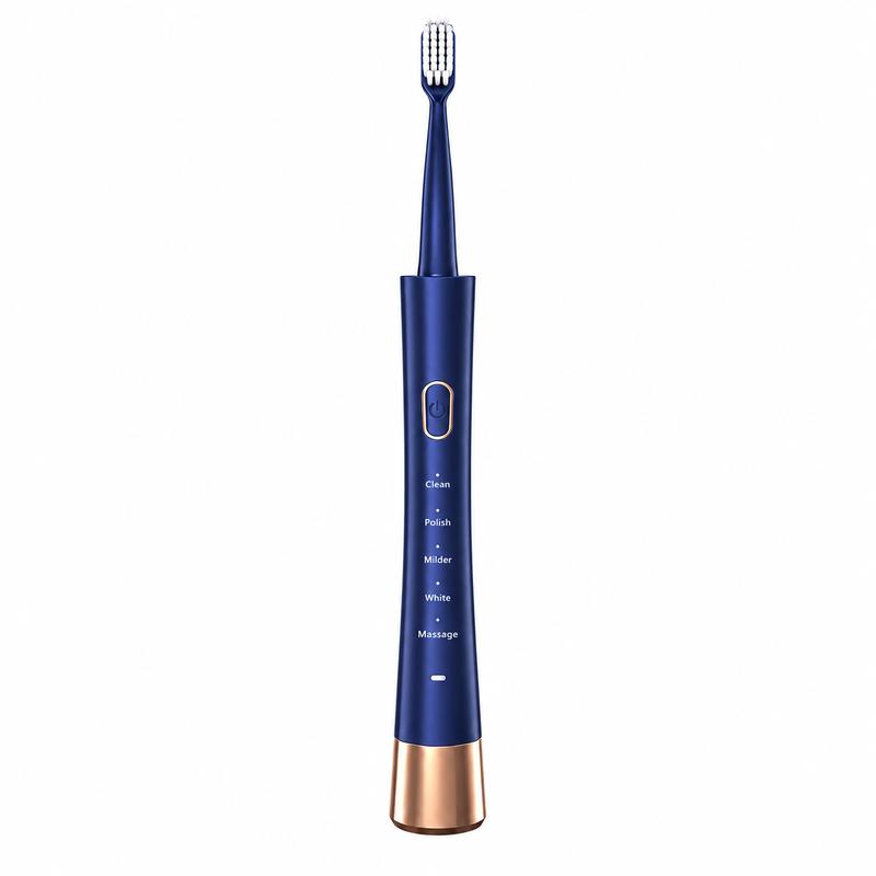 Adults' Type-C Rechargeable Electric Toothbrush with 8 Brush Heads, 5 Modes & Timer