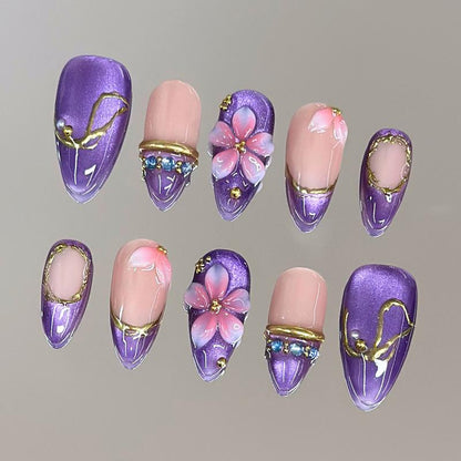 Autumn Spice Collection - 100% Handcrafted 3D Press-On Nails, Reusable Salon-Quality Gel Luxury