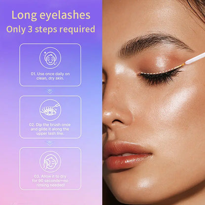 Eyelash Enhancer Lash Serum - 3ml+3ml Buy 1 Free 1, Ginseng Root Formula, Plant-Based Lengthening
