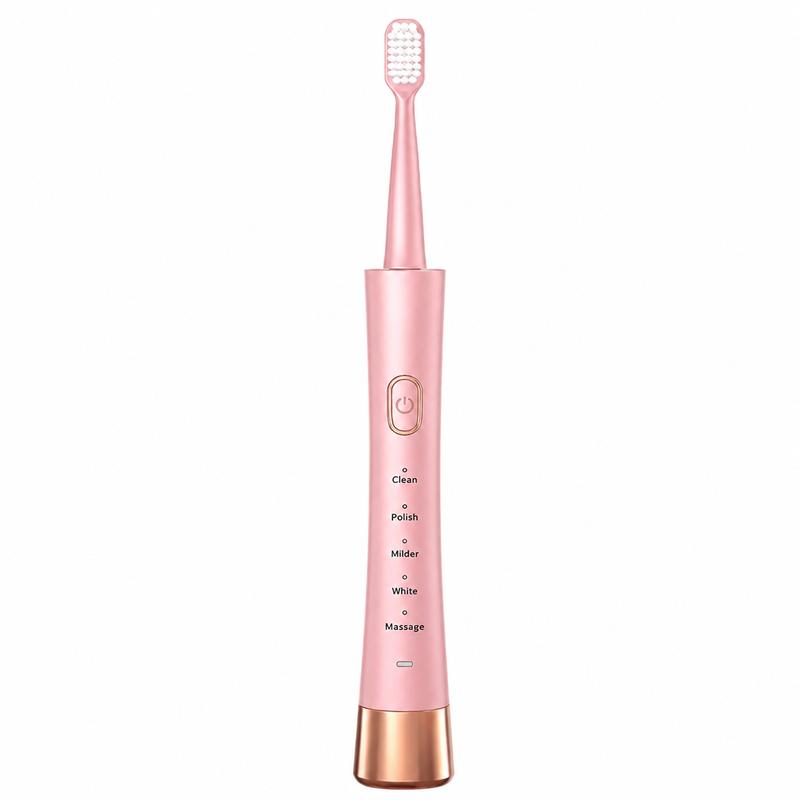 Adults' Type-C Rechargeable Electric Toothbrush with 8 Brush Heads, 5 Modes & Timer