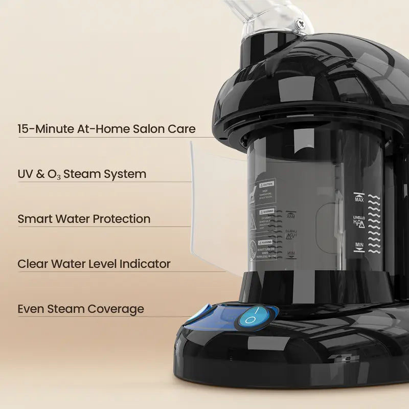2-in-1 Hair and Facial Steamer with Ozone and UV Lamp for Deep Conditioning