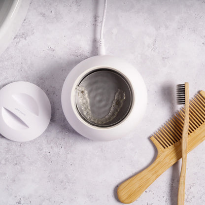 Ultrasonic Dental Appliance Cleaner - Professional UV Sanitizing Pod for Aligners and Retainers