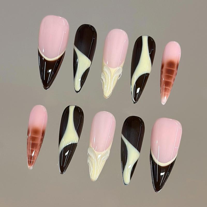 Autumn Spice Collection - 100% Handcrafted 3D Press-On Nails, Reusable Salon-Quality Gel Luxury