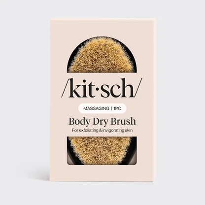 Natural Bristle Body Dry Brush for Exfoliation and Lymphatic Drainage