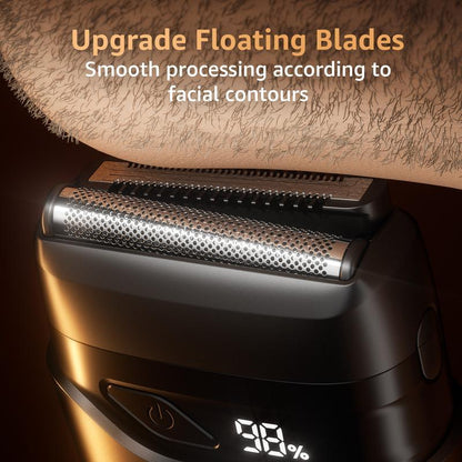 Foil Shavers for Men, Mini Razor, Compact Face Shaver, IPX7 Waterproof Wet Dry Use