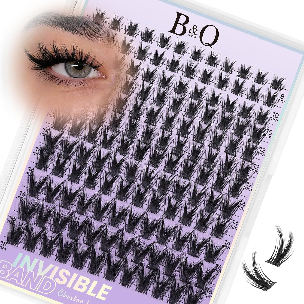 Natural Eyelash Clusters Kit - DIY Lash Extension Kit at Home with C-Curl Wispy Clusters
