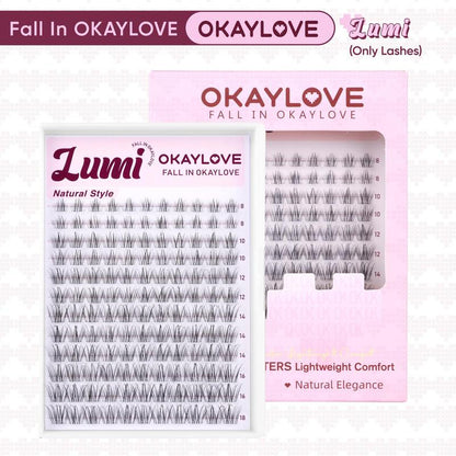 Brown Idol Lash Clusters Kit - D Curl Wispy Extension Kit for Natural DIY Makeup
