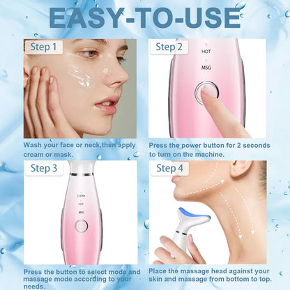 Facial Massager Tool for Skin Care and Double Chin Neck Massage, Face Sculpting Device with Thermal Technology