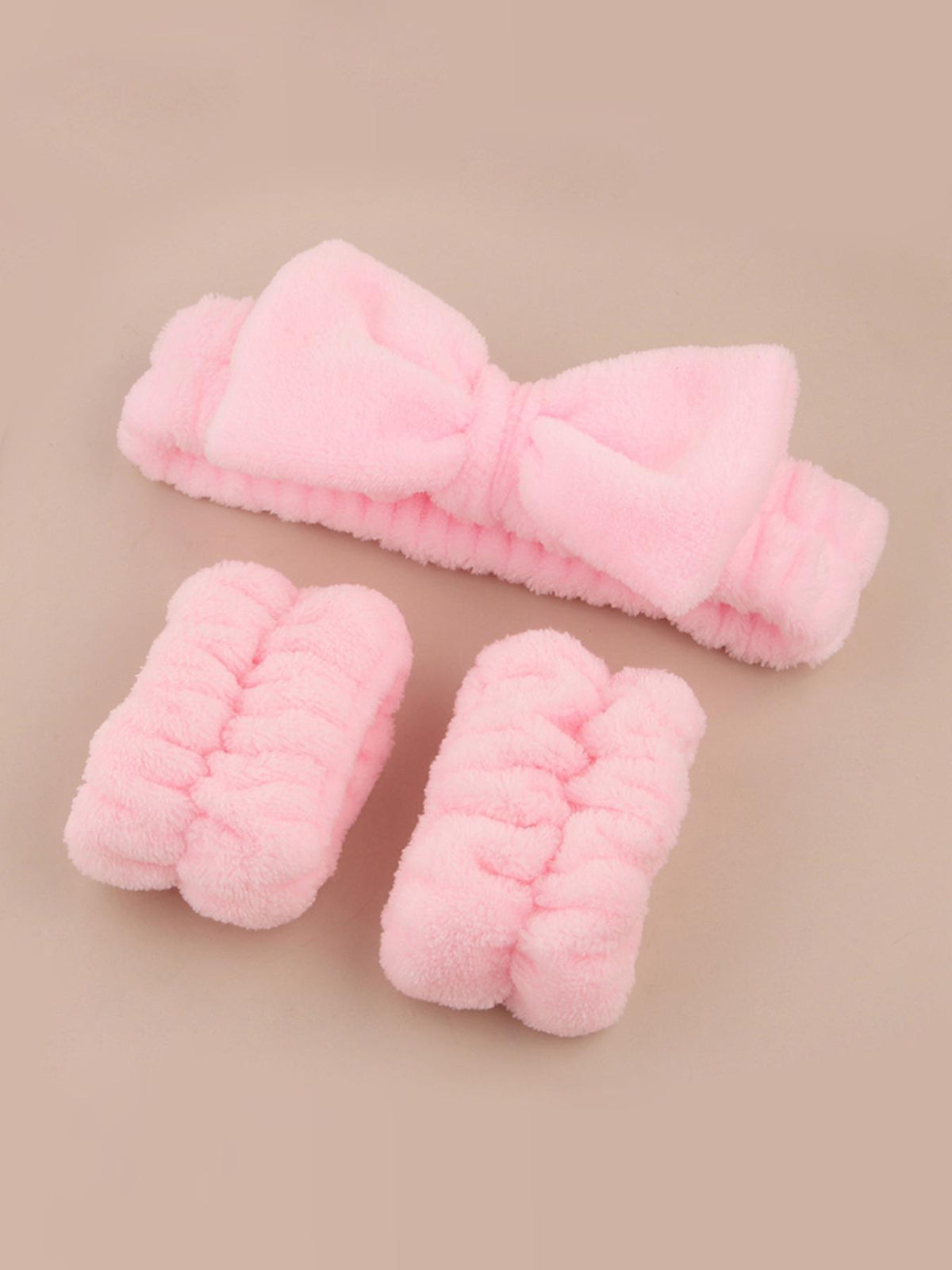 Summer Spa Wristband and Headband Set for Face Washing, Skincare, and Makeup