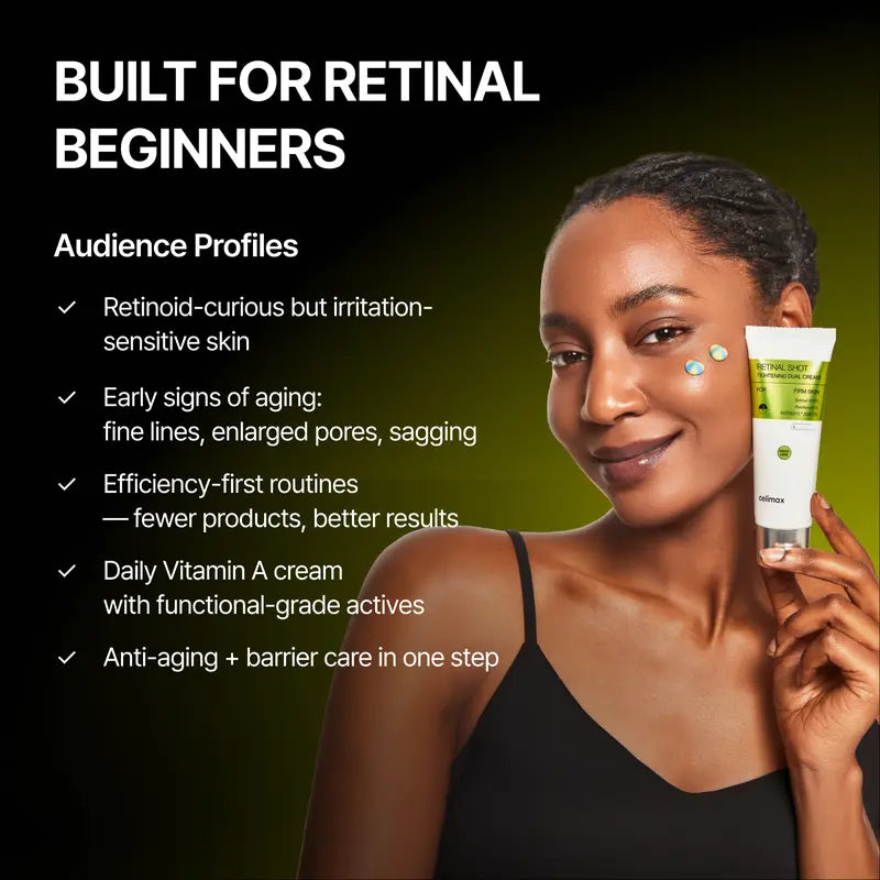 Vita-A Retinal Shot Tightening Dual Cream - 0.05% Retinal & 3% Multi-Peptide Anti-Aging Moisturizer
