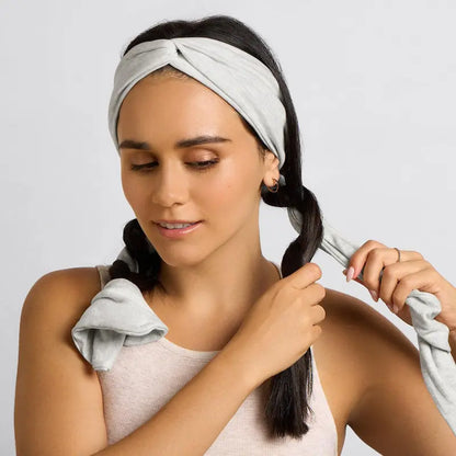 Heatless Hair Curler Headband for Soft Waves and Curls, Light Gray Styling Tool