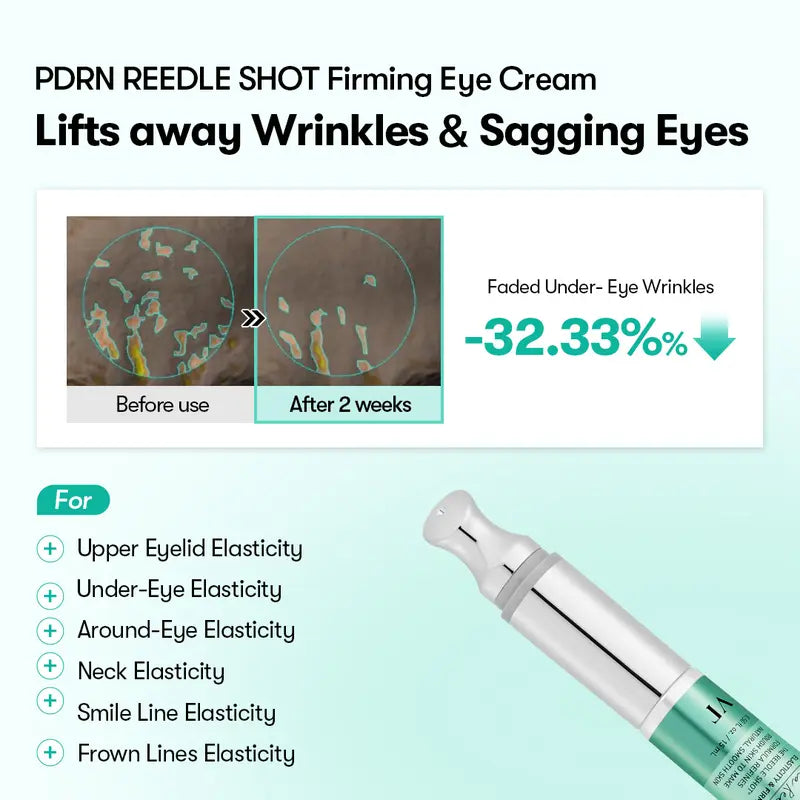 Viral PDRN Micro-Vibration Eye Cream - Firming Hyaluronic Acid Treatment with Peptide and Collagen
