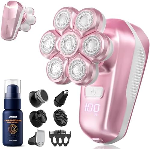 7D Magnetic Electric Shaver for Men & Women, Waterproof Bald Head Trimmer Kit