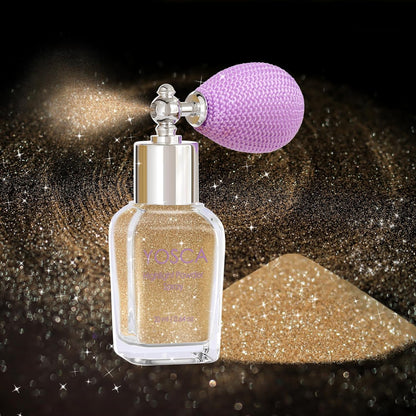 Body Glitter Spray, 30ML Loose Laser Shimmer Powder Holographic Hair Spray Silver Sparkle Highlighter