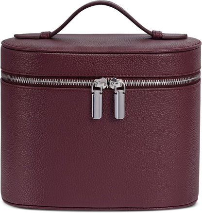 Portable Makeup Bag with Removable Compartments and Handle - Travel Cosmetic Case