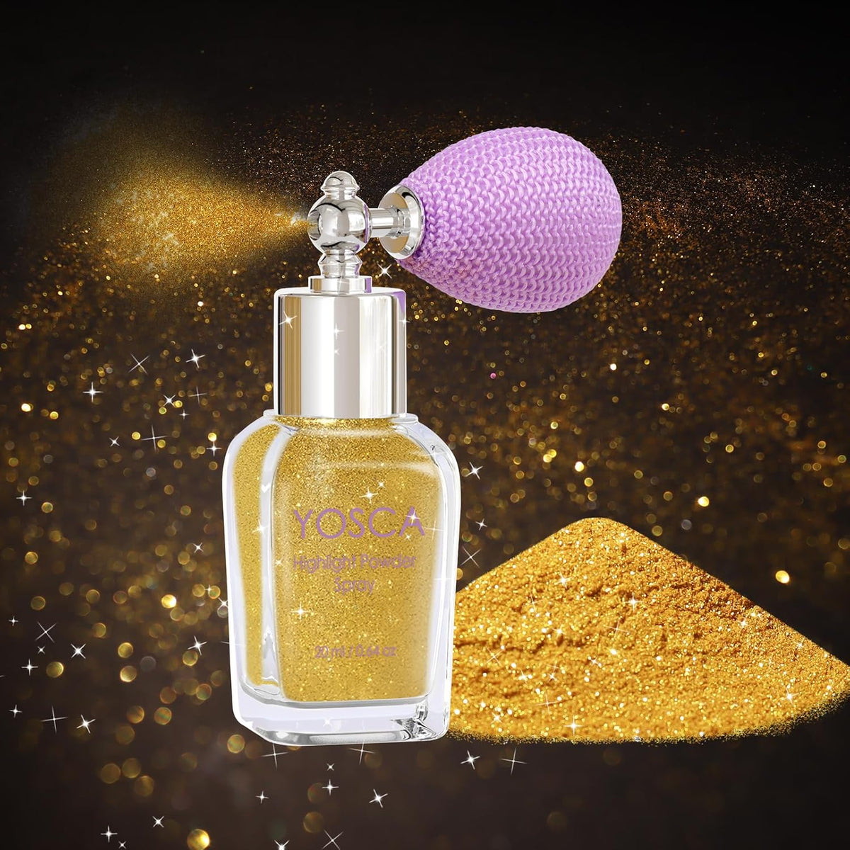 Body Glitter Spray, 30ML Loose Laser Shimmer Powder Holographic Hair Spray Silver Sparkle Highlighter