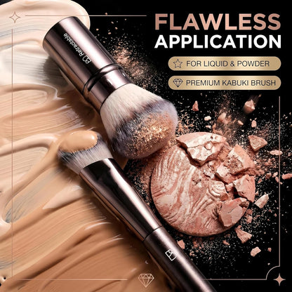 Professional 20Pcs Makeup Brush Set with Travel Case, Premium Synthetic Bristles for Foundation & Eyeshadow