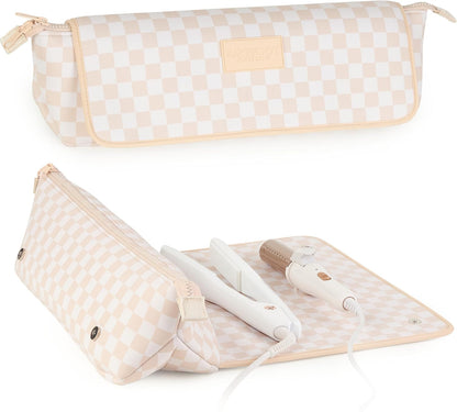 Hair Tools Travel Bag and Heat Resistant Mat (15.5") for Flat Irons, Straighteners, and Curling Irons