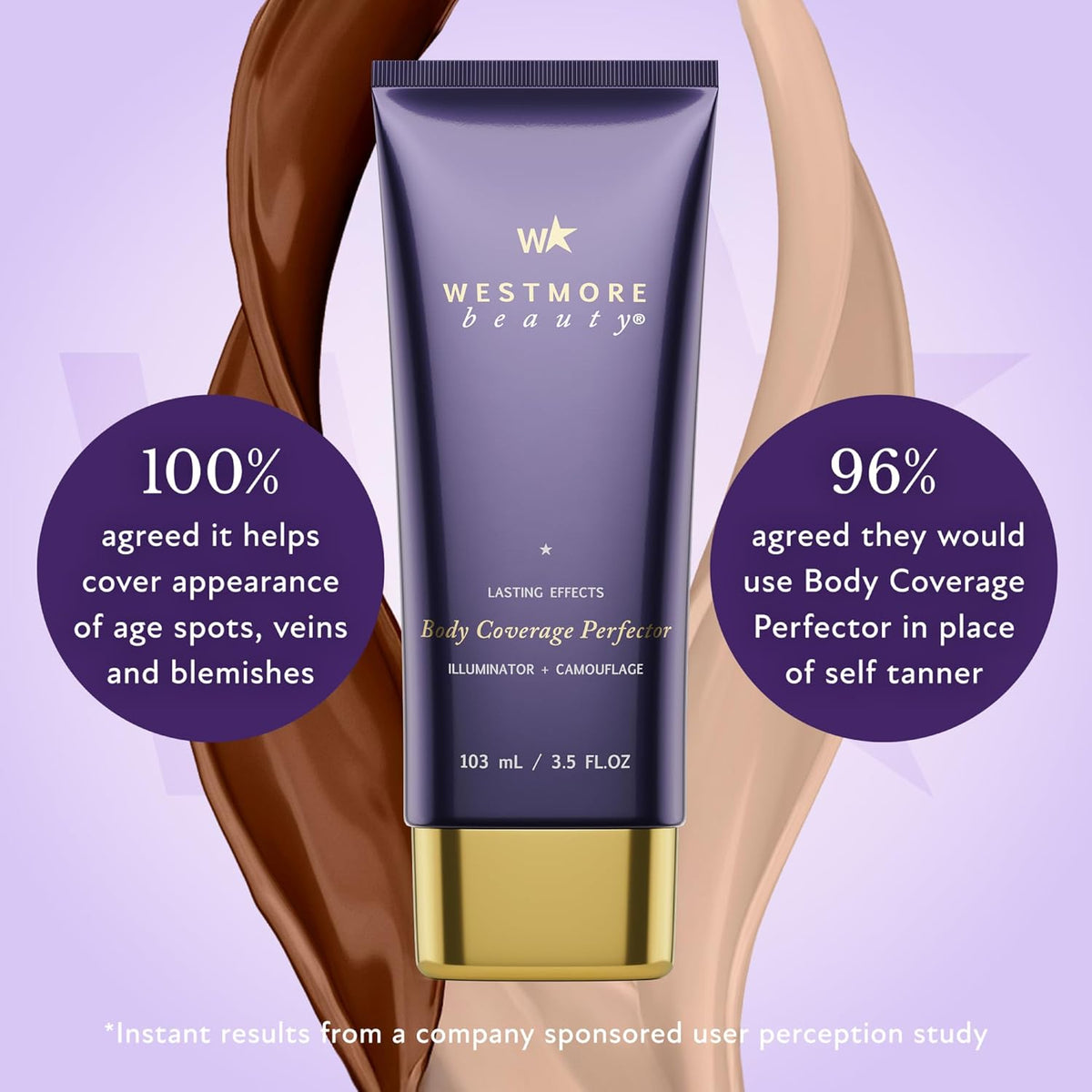 Waterproof Body Foundation and Concealer - Long-Lasting Coverage for Tattoos, Scars, and Stretch Marks (3.5 Fl Oz)
