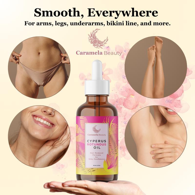 Cyperus Rotundus Oil for Natural Permanent Hair Reduction and Smooth Skin