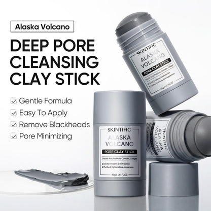 Alaska Volcano Pore Clay Stick Mask - Deep Cleansing & Blackhead Removal for Oily Skin