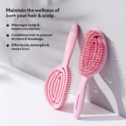 Next-Gen Boar's Hair Wellness Brush for Scalp Health, Detangling & Circulation Boost