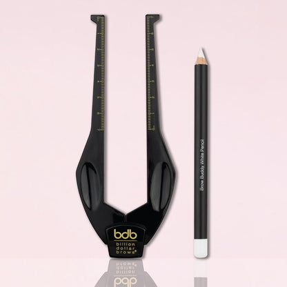 Professional Eyebrow Symmetry Mapping Kit with Precision Ruler for Perfect Makeup Application
