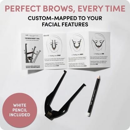 Professional Eyebrow Symmetry Mapping Kit with Precision Ruler for Perfect Makeup Application