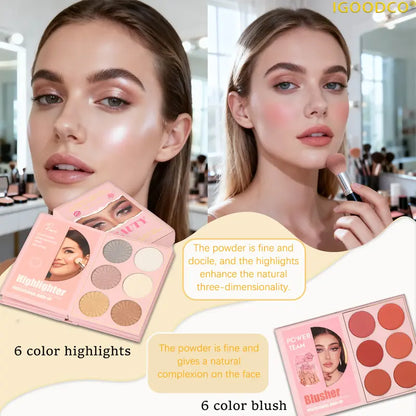 Multicolor Eyeshadow Palette - High-Pigment Pearl, Glitter Sequins, and Lipstick Set