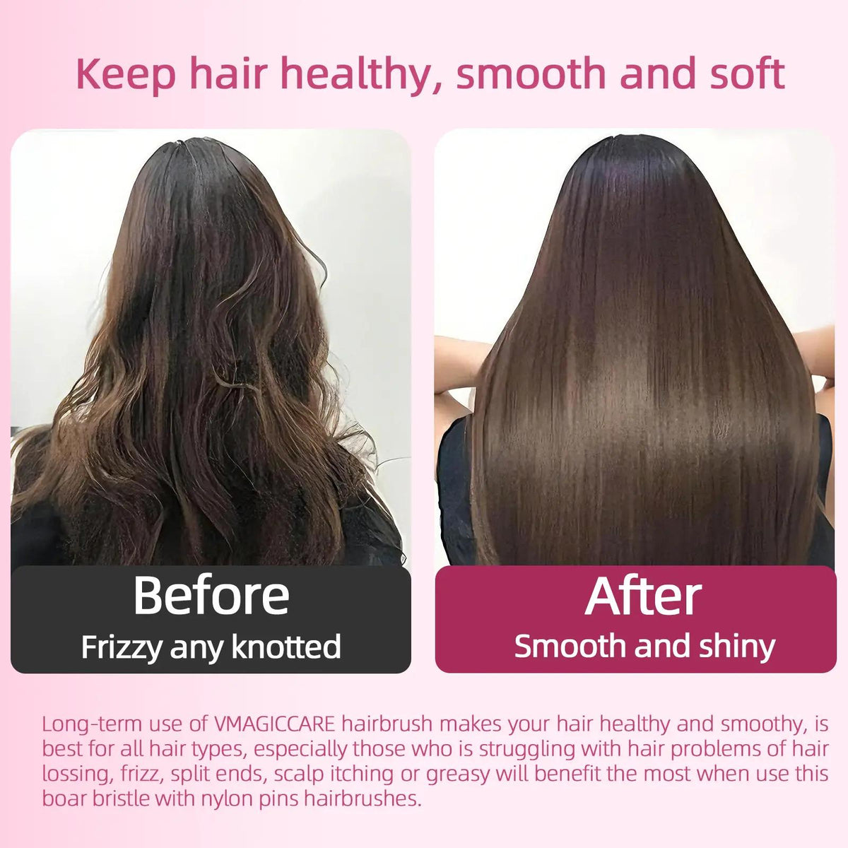Professional Detangling Brush - High-Quality Scalp Comb for All Hair Types, Wet and Dry Use
