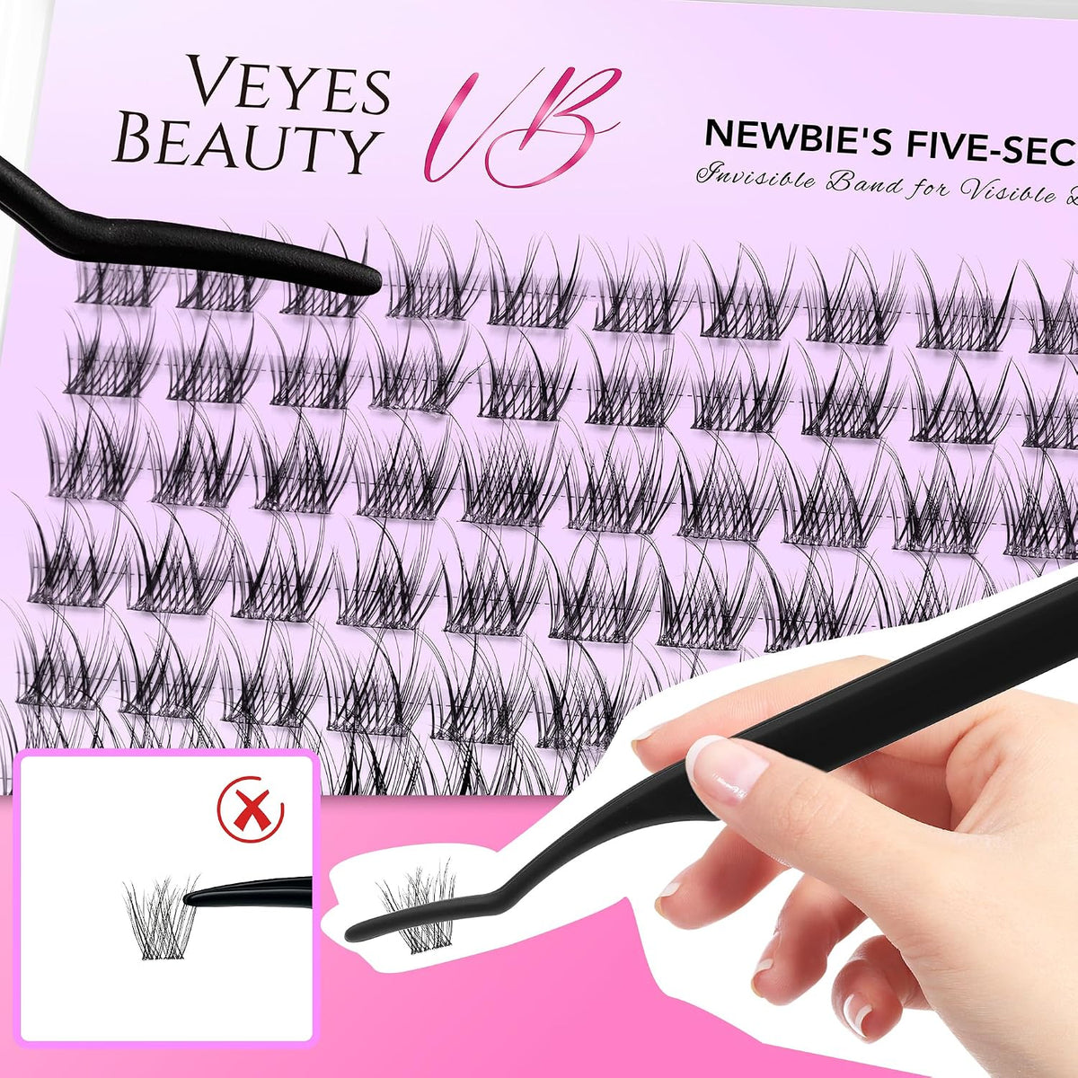 LuxeBold Lash Clusters Kit - Newbie's Five-Second Series DIY Eyelash Extensions