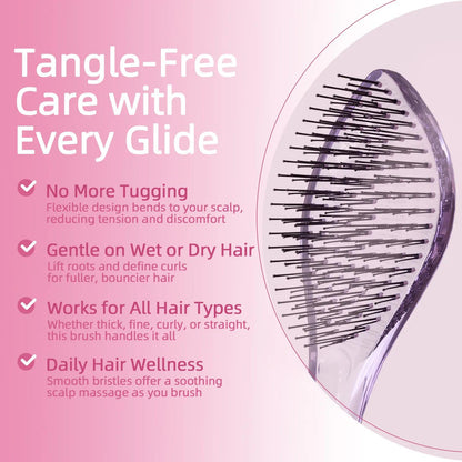 Detangling Brush - High-Quality Scalp Comb for Women, Men, and Kids - Wet and Dry Use