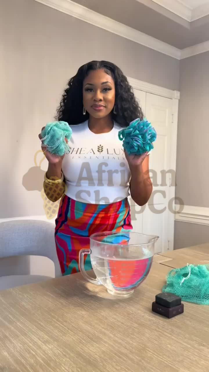 100% Authentic African Exfoliating Net Sponge for Smooth and Glowing Skin
