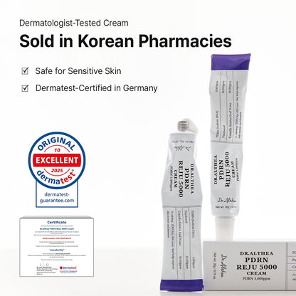 PDRN Reju 5000 Cream - Biome Skin Relief & Hydration Daily Face Moisturizer with Panthenol