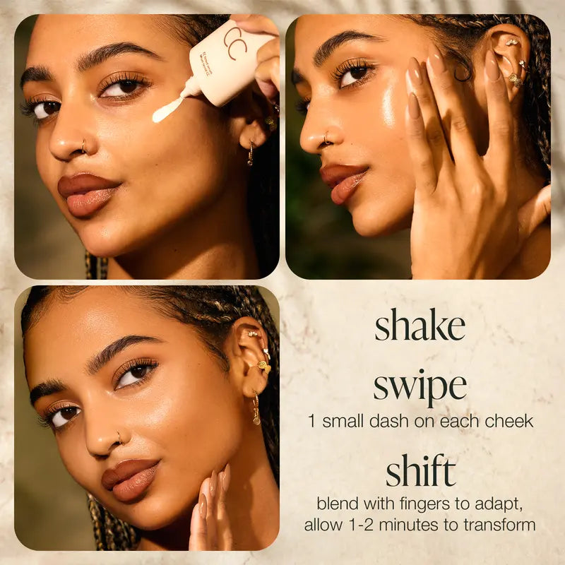 CC Color-Correcting Tinted Serum with SPF Protection - Lightweight Skin Tint