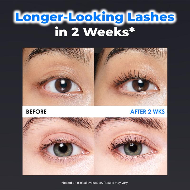 Eyelash before and after comparison