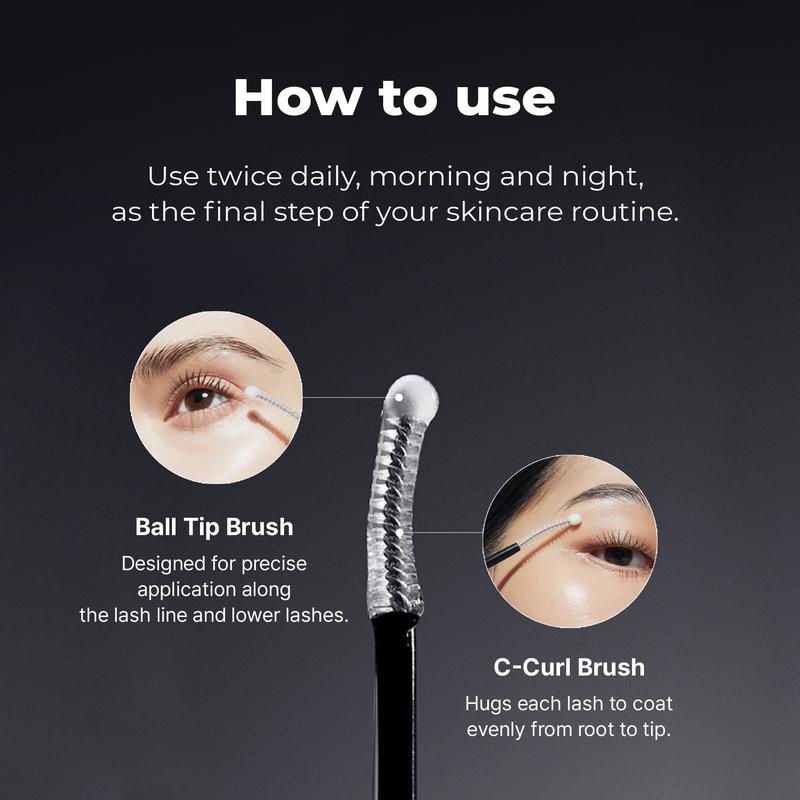 How to use curved eyelash serum applicator