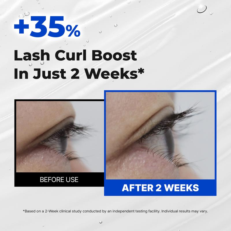 Lash curl before and after comparison